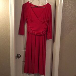 A.P.N.Y. Red solid dress with great fit used mediu